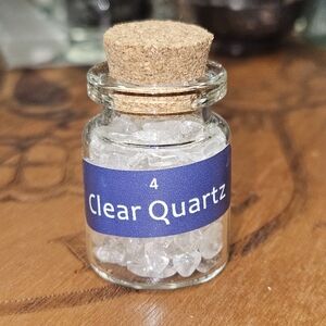 Clear Quartz Energy Healing Stones in Glass Jar